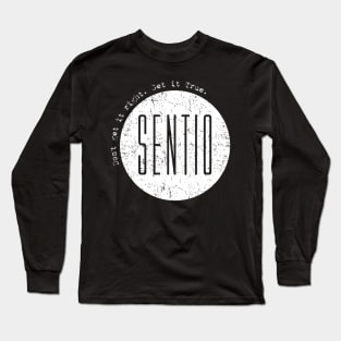 Sentio Logo with Front Outline Long Sleeve T-Shirt